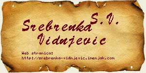 Srebrenka Vidnjević vizit kartica